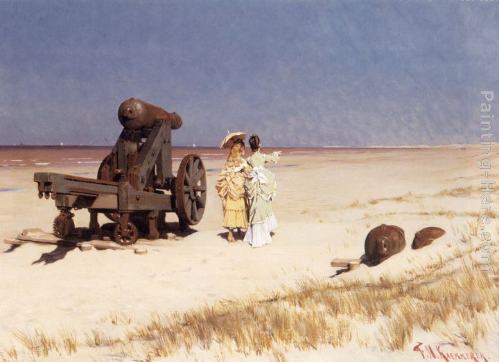 At the Seashore painting - Frederick Hendrik Kaemmerer At the Seashore art painting